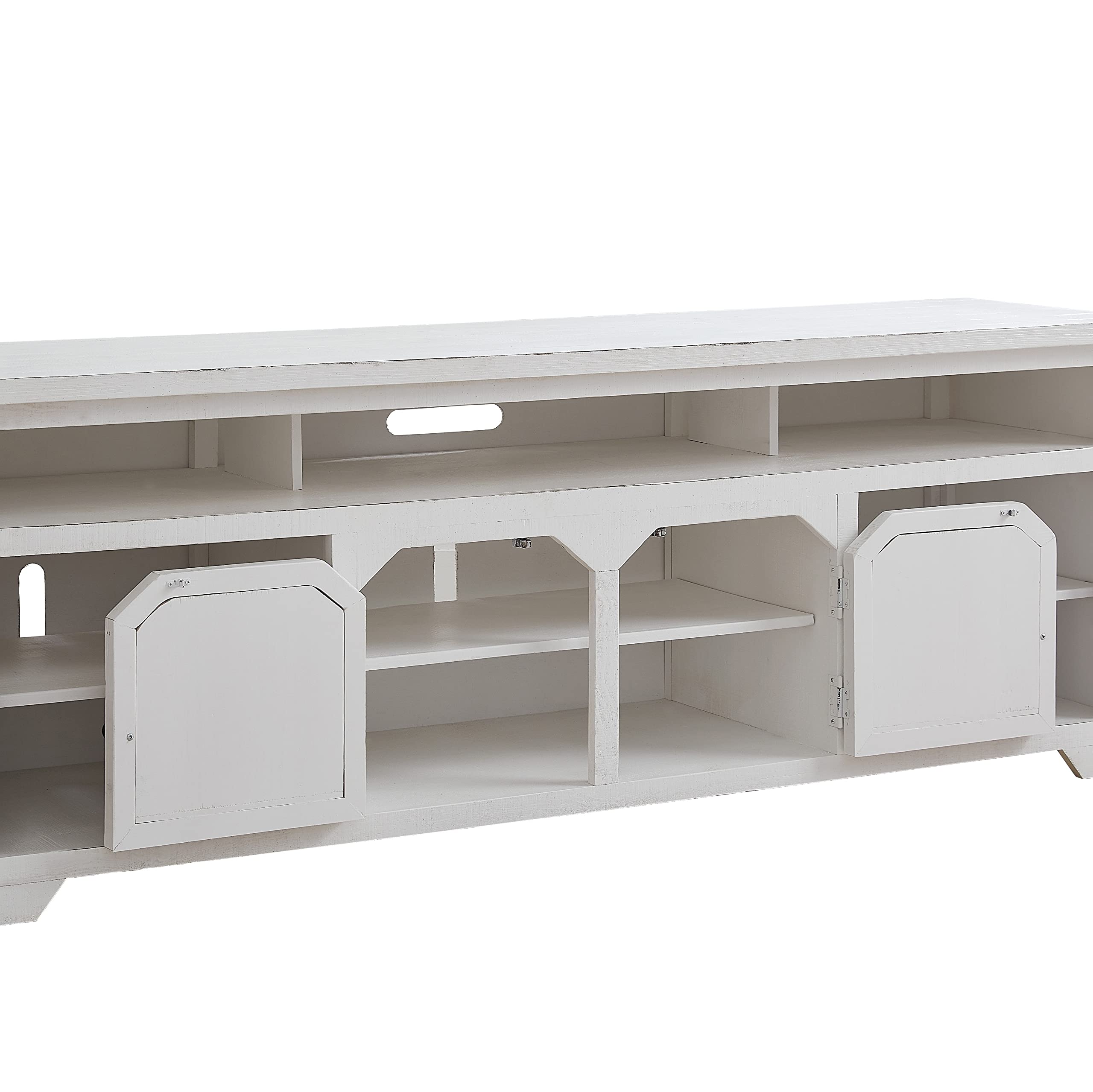 Progressive Furniture Elmhurst 80 Inch TV Console, Cotton White